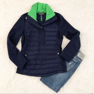 Lauren Ralph Lauren Active Navy & Green Light Weight Jacket Size Medium